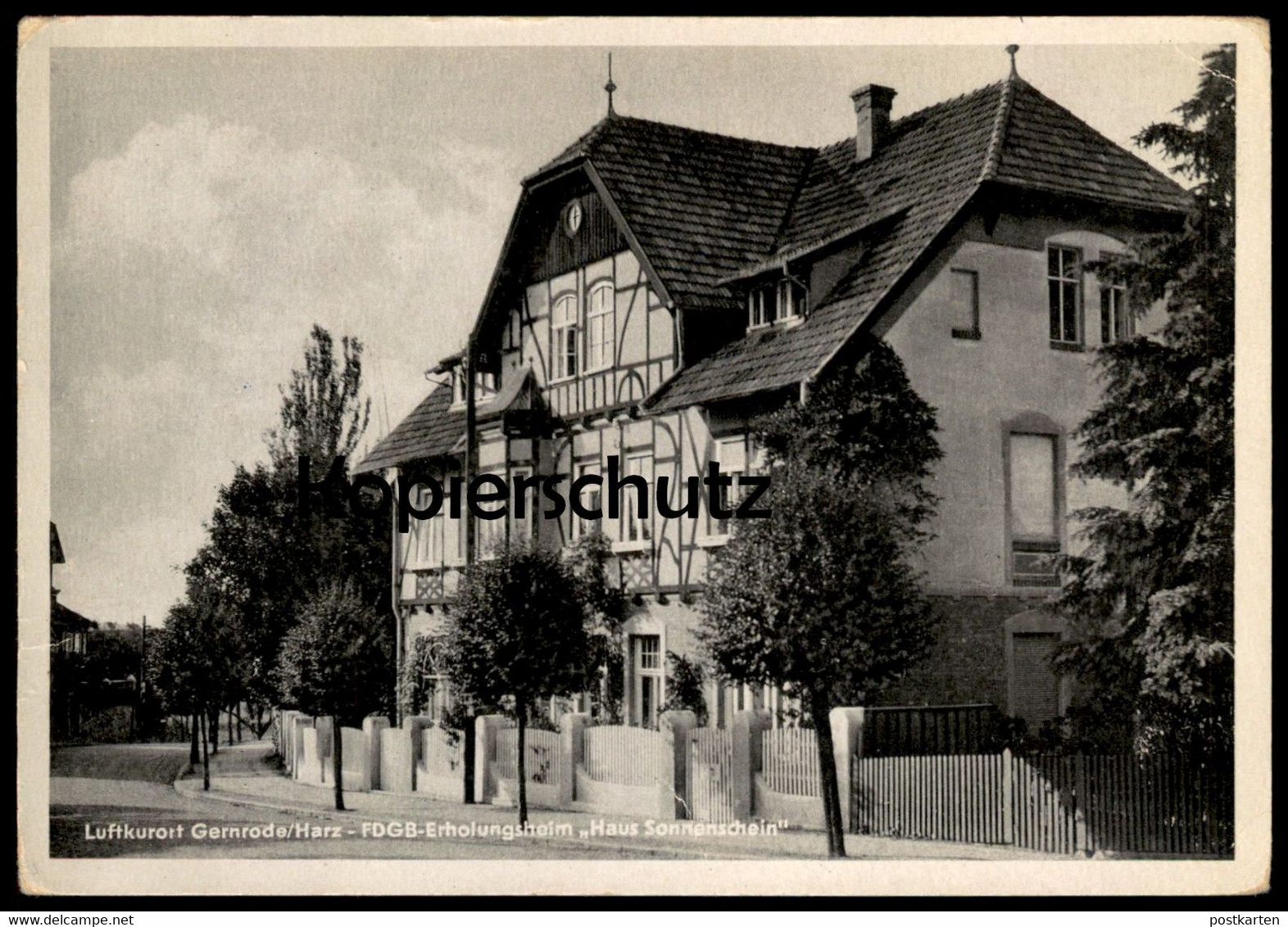 ÄLTERE POSTKARTE GERNRODE IM HARZ FDGB-ERHOLUNGSHEIM HAUS SONNENSCHEIN QUEDLINBURG Cpa Postcard AK Ansichtskarte - Quedlinburg