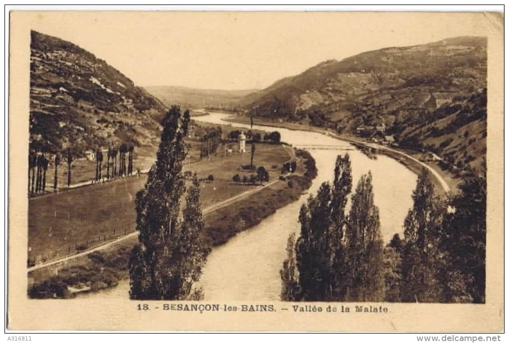 Cpa  BESANCON  LES BAINS Vallee De La Malate - Besancon