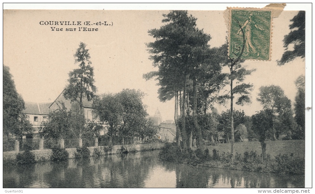 ( CPA 28 )  COURVILLE  /  Vue Sur L'Eure  - - Courville