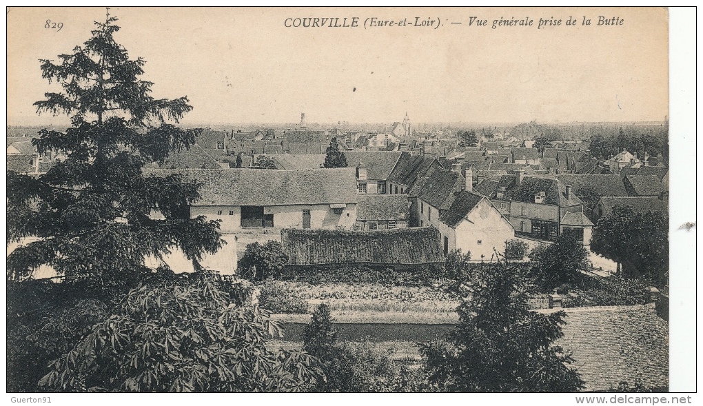 ( CPA 28 )  COURVILLE  /  Vue Générale Prise De La Butte  - - Courville