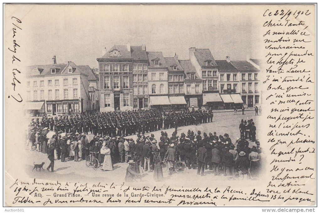 23902g  GARDE CIVIQUE - REVUE - GRAND'PLACE - Ath - 1902 - Ath