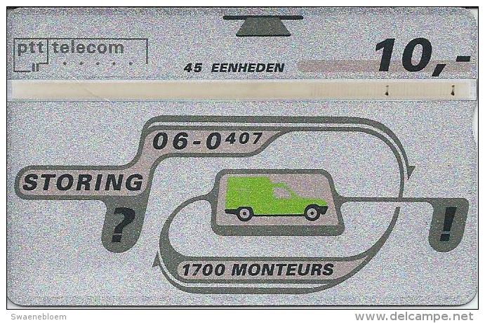 Telefoonkaart.- Nederland. PTT Telecom  Storing? 06-0407. 1700 Monteurs. 45 Eenheden. Kwaliteit. Telefoonnet. 341B - Openbaar