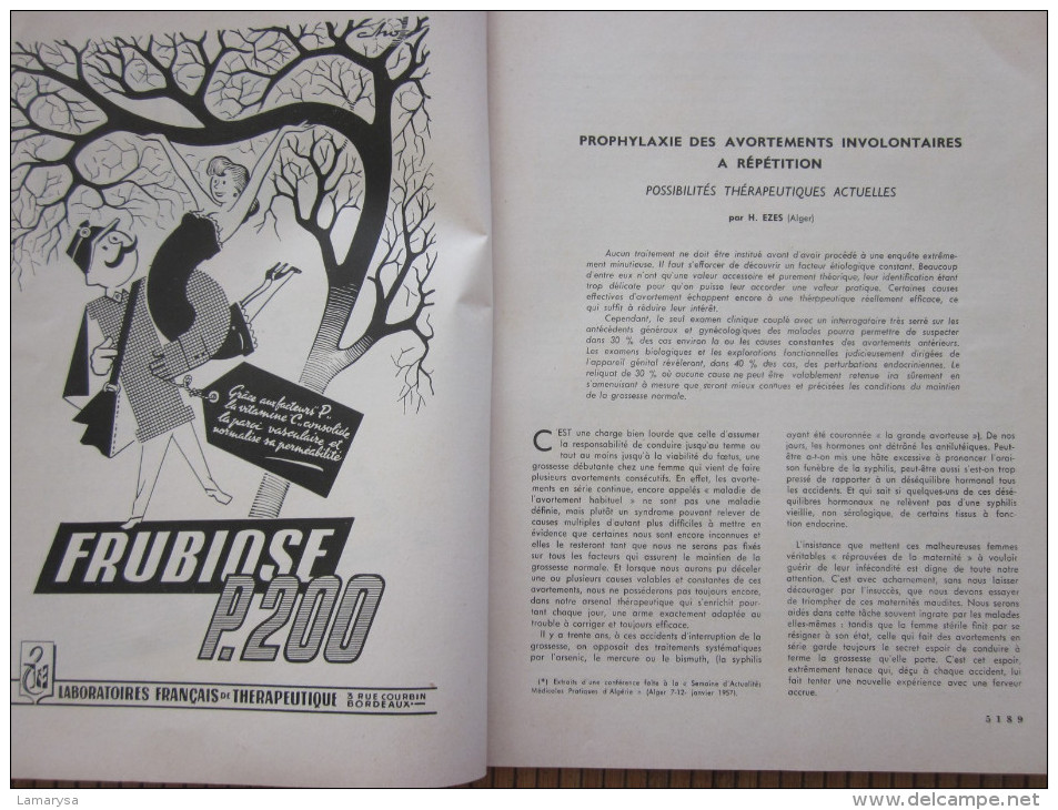 30 NOV 1957 ORGANE HEBDOMADAIRE PRATICIENS DOCTOR MEDECIN DOCTEUR " LE CONCOURS MEDICAL" N°48 ->79é ANNEE PUB PHARMACIE