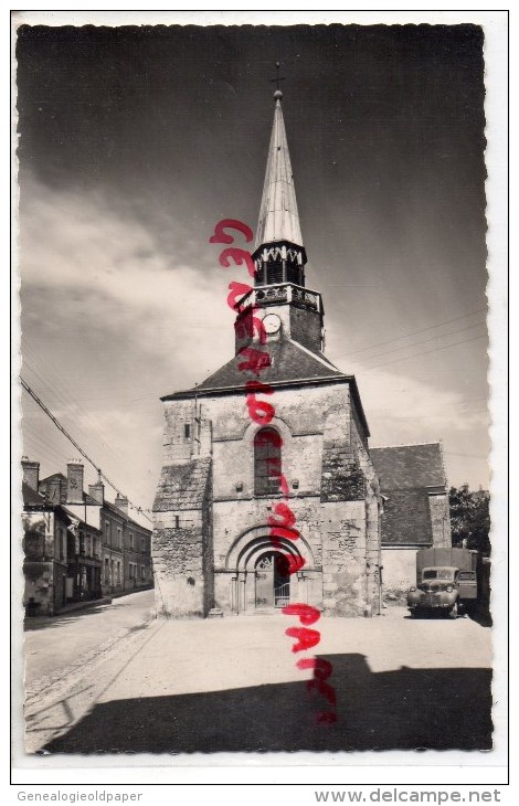 37 -  BALLAN MIRE - L' EGLISE  - CARTE PHOTO 1950  CAMION - Ballan-Miré