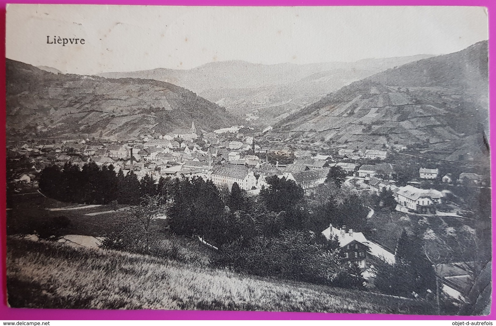 Cpa Lièpvre Vue Générale 1924 Carte Postale 68 Alsace Proche Rombach Le Franc Chatenois Selestat - Lièpvre