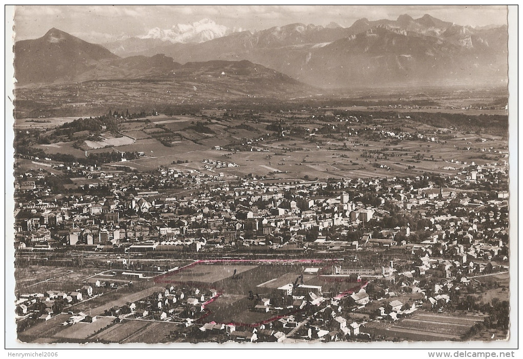 Haute Savoie - 74 -annemasse Vue Aérienne Au Fond Mole Et Mont Blanc , Emplacement Nouvel Hopital - Annemasse