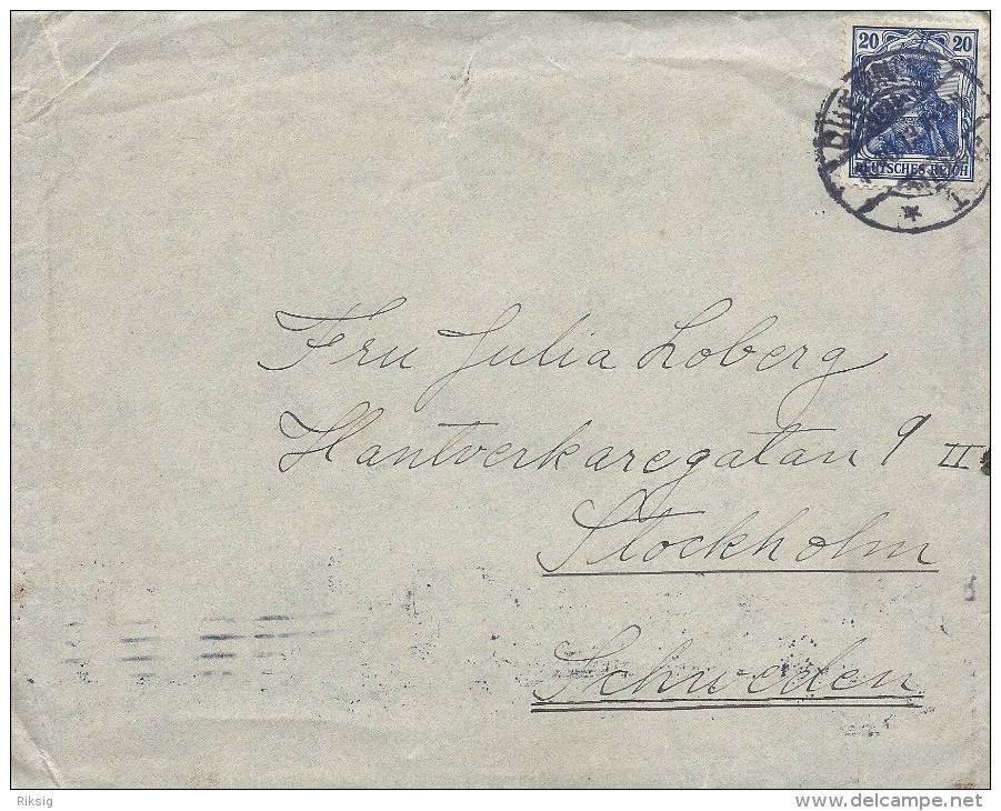 Cover Sent To Sweden 1913. Letter Inside.   H-150 - Covers & Documents