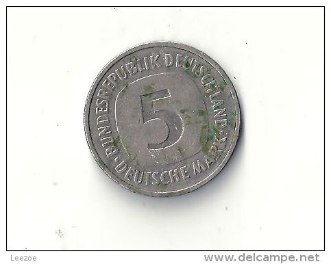 5 Deutsche Mark 1982 F - 5 Marchi
