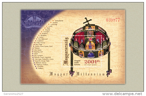 HUNGARY 2001 HISTORY Culture SACRED CROWN - Fine S/S MNH - Nuevos