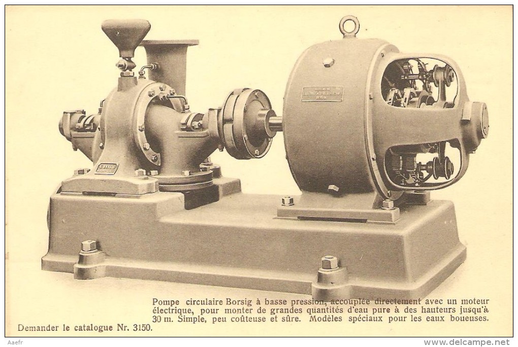 CPA Allemagne - A. BORSIG - TEGEL Atelier De Constructions Mécaniques - Pompe électrique - Tegel