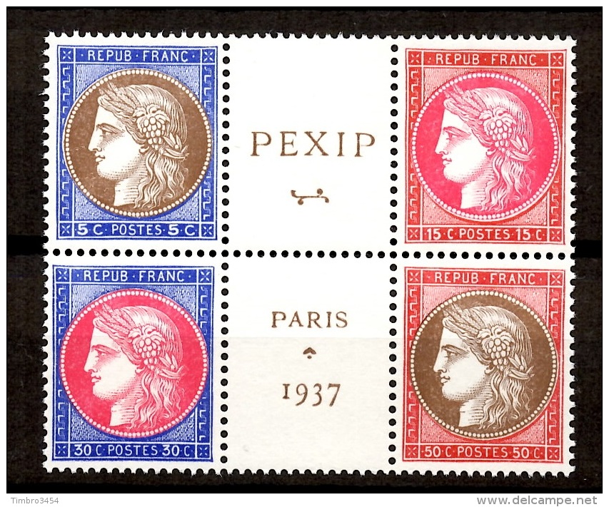 France YT N° 348/351 Neufs ** MNH. Timbres Du Bloc Pexip. Gomme D'origine. TB. A Saisir! - Unused Stamps