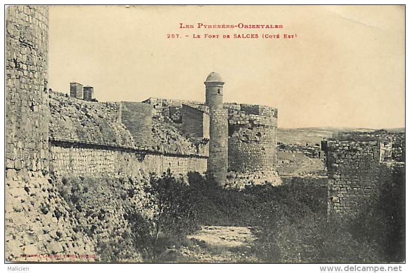 Pyrenees Orientales - Ref- U 396 - Salses - Le Fort De Salces ( Cote Est ) - Forts - - Salses