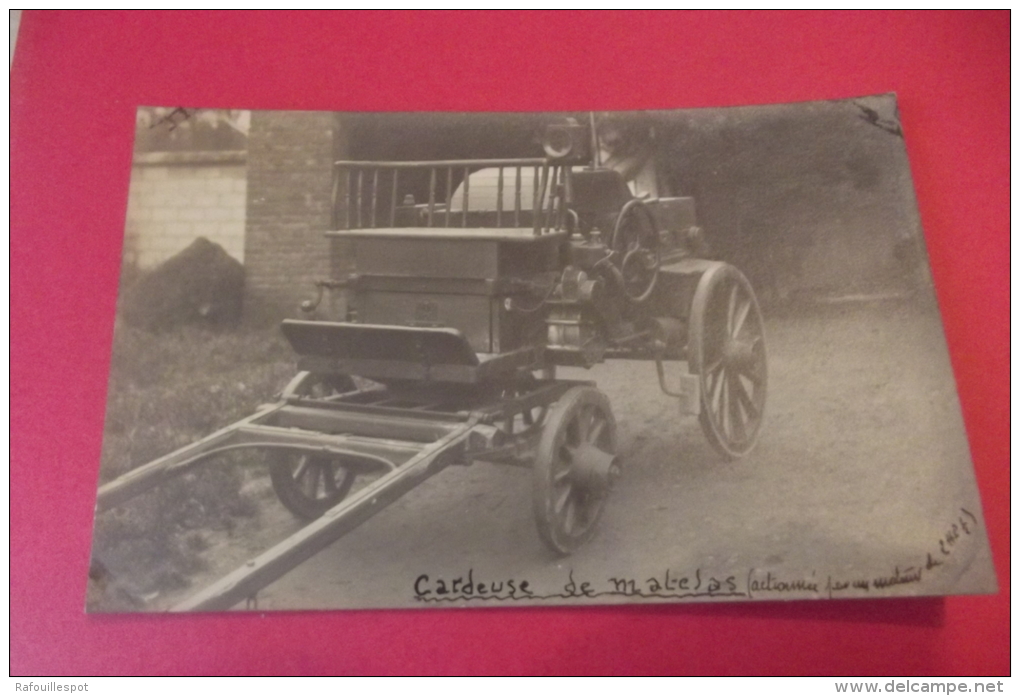 C Photo Rare Trie Chateau Cardeuse De Matelas Inventee Par Le Cardeur De Trie - Verberie