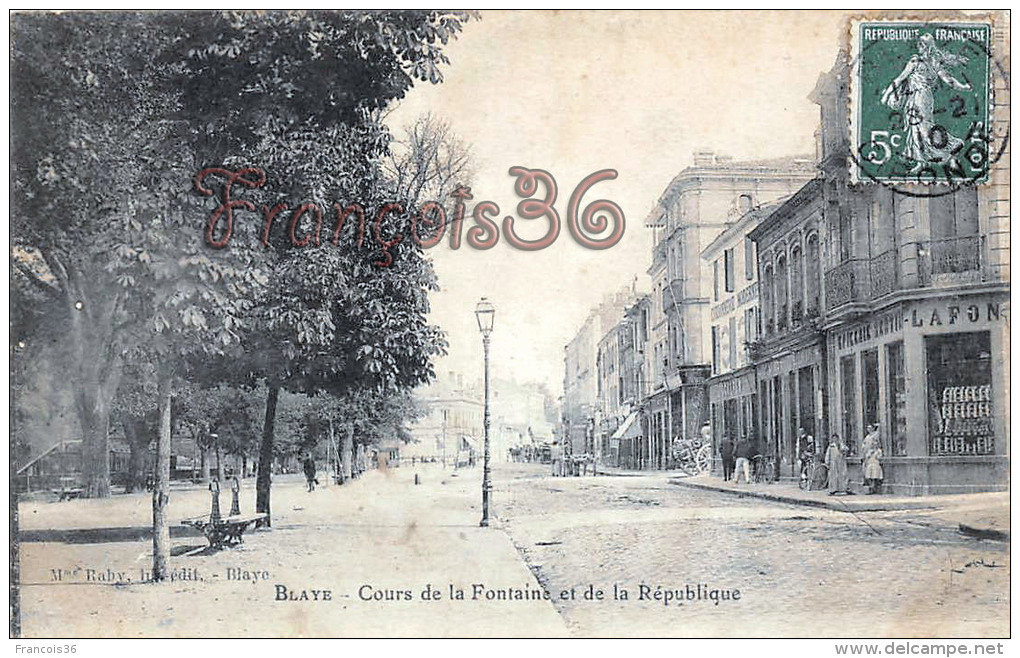 (33) Blaye - Cours De La Fontaine Et De La République - 2 SCANS - Blaye