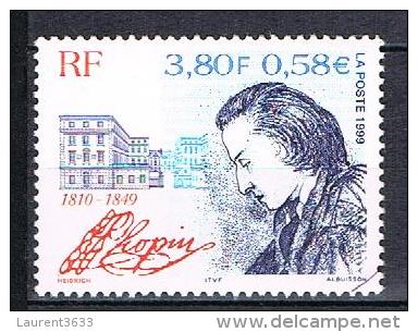 150è Anniversaire De La Mort Du Compositeur Frédéric Chopin N°3287 - Unused Stamps