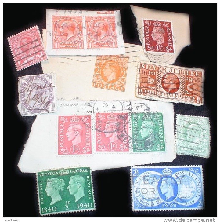 Great Britain GoldBag 500g (1LB-1½oz) Before Elisabeth II KILOWARE GB UK    [vrac Kilowaar Kilovara Stamps Mixture] - Verzamelingen