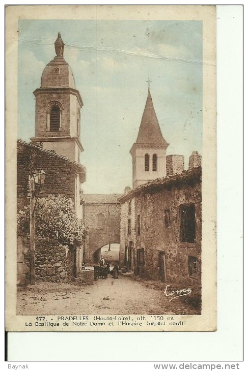 FR1743    ---   PRADELLES  ( Haute - Loire )   --   LA BASILIQUE DE N. D. ET  L `HOSPICE   --  1943 - Other & Unclassified