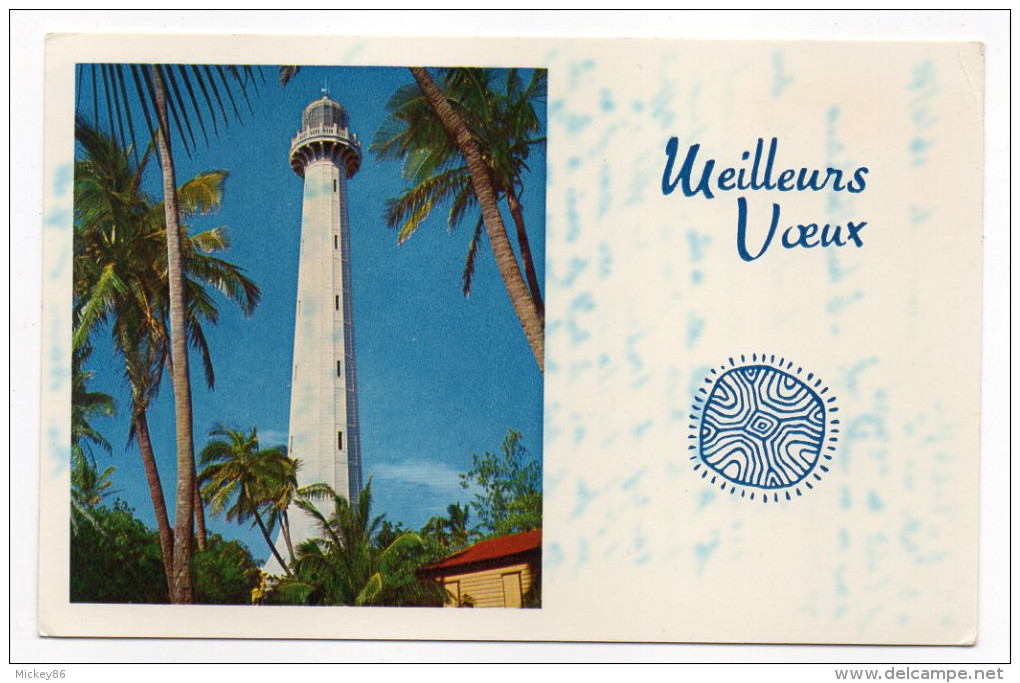 Nouvelle-Calédonie-Ile De Lumière--NOUMEA--1970--Carte De Voeux--Meilleurs Voeux--Beau Phare N° V.9 éd NC - Nouvelle-Calédonie