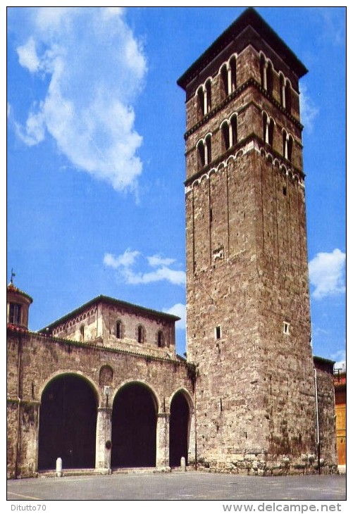 Rieti - Atrio Della Cattedrale - Torre Campanara - 97 - Formato Grande Non Viaggiata - Rieti