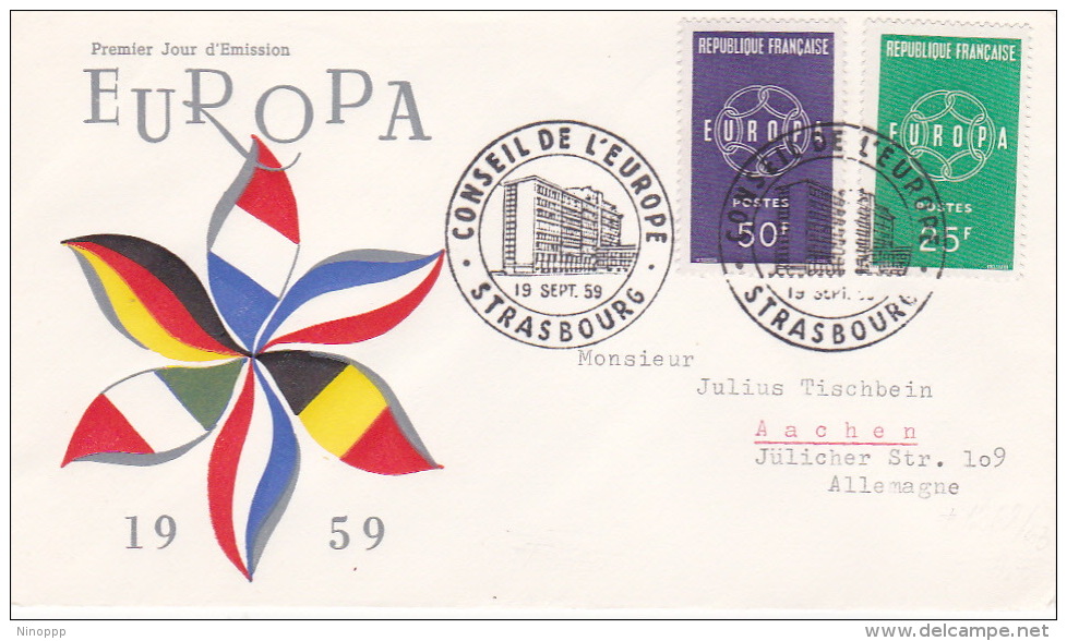 France 1959 Europa FDC - 1959