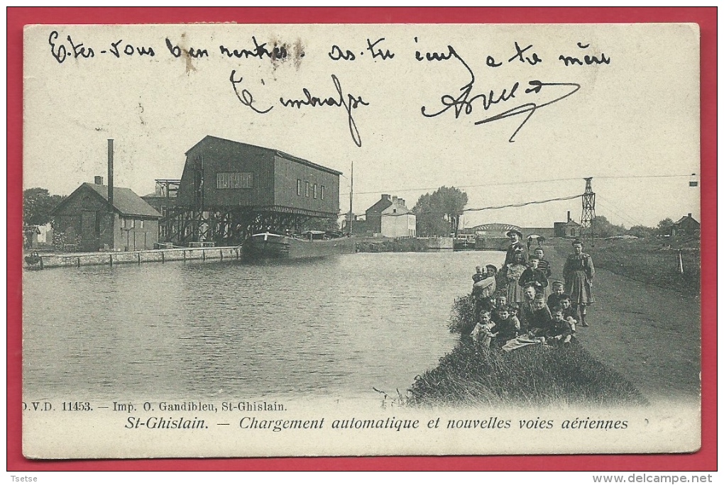 Saint-Ghislain - Chargement Automatique Et Nouvelles Voies Aériennes  -1907 ( Voir Verso ) - Saint-Ghislain