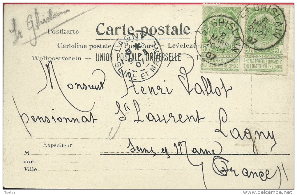 Saint-Ghislain - Chargement Automatique Et Nouvelles Voies Aériennes  -1907 ( Voir Verso ) - Saint-Ghislain