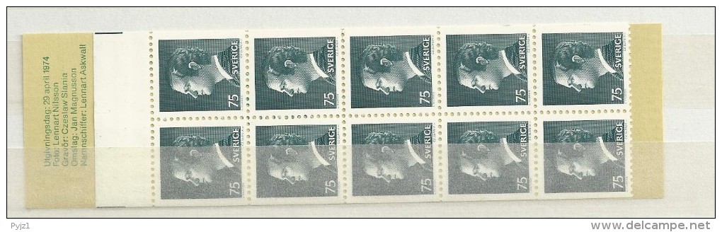 1974 MNH Schweden, Sweden, Sverige, Booklet, Postfris - 1951-80