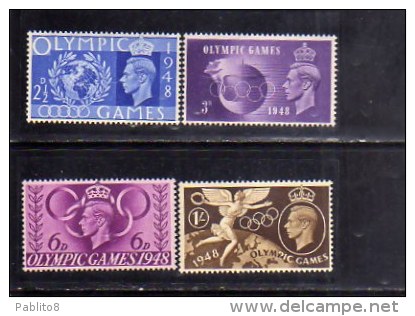 GREAT BRITAIN GRAN BRETAGNA 1948 OLYMPIC GAMES LONDON GIOCHI OLIMPICI LONDRA COMPLETE SET SERIE COMPLETA MNH - Nuovi