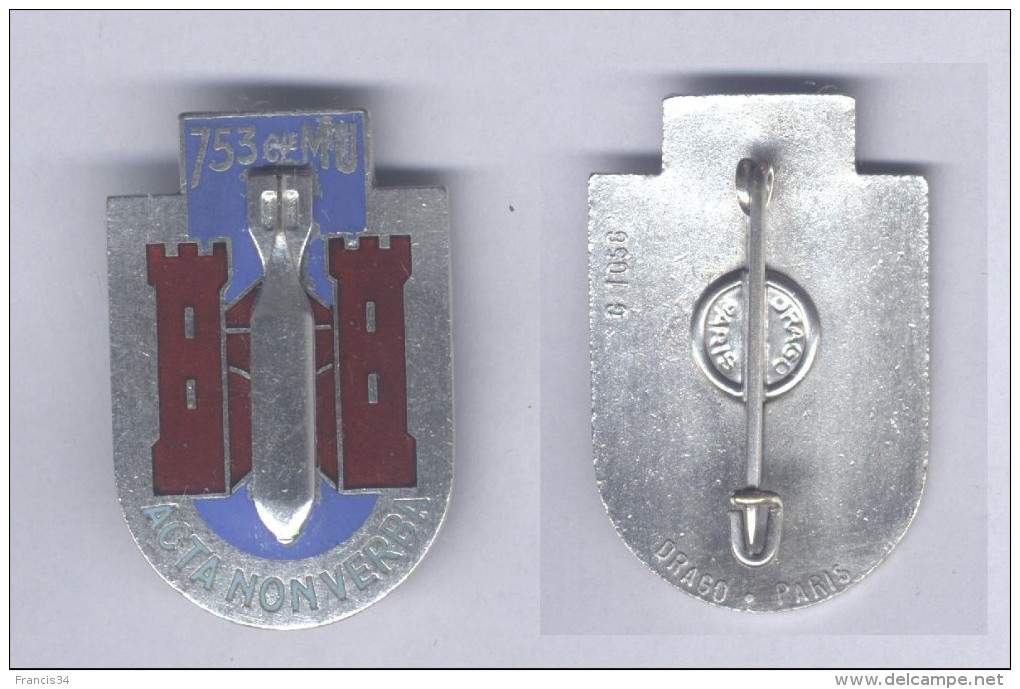 Insignes De La 753e Compagnie De Munitions - Landmacht