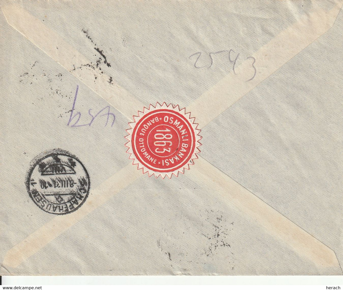 TURQUIE LETTRE RECOMMANDEE POUR LA SUISSE 1931 - Covers & Documents