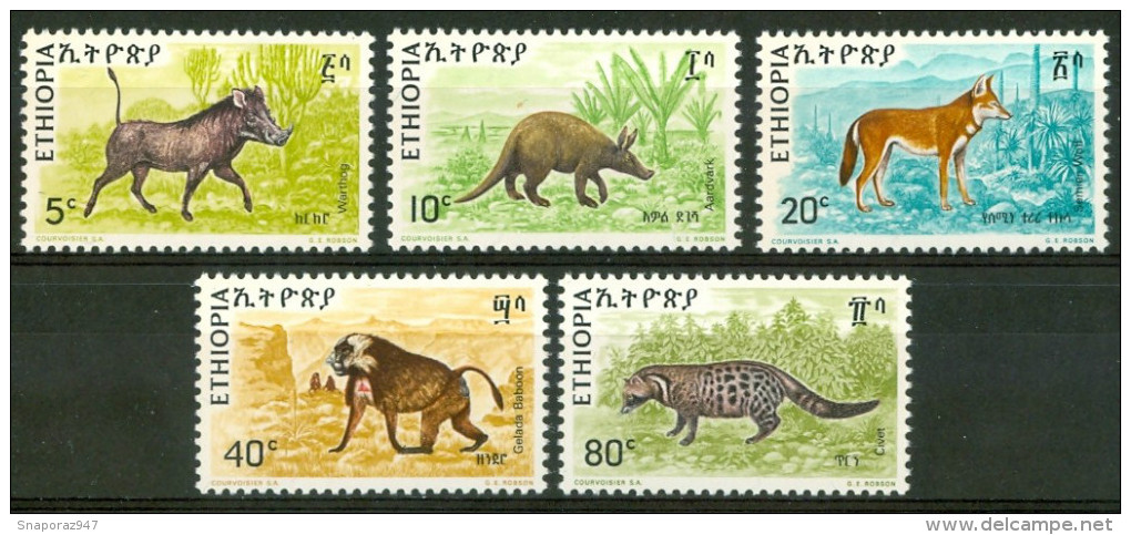 1975 Etiopia Animali Animals Animaux Set MNH** Te315 - Other & Unclassified
