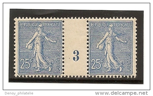 France Milésime Avec Charniéres Légére Du N° 132 Seumeuse 25cts , 1903 Cote 280 Euro - Millesimes