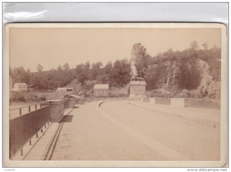 GILEPPE-BARRAGE-PHOTO-CARTONNEE-ORIGINAL-19ME-SIECLE-DESCRIPTION AU VERSO-DIM : 11-17 CM-VOYEZ LES 2 SCANS-TOP-DOCUMENT! - Gileppe (Barrage)