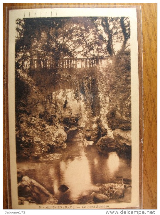 Carte Postale Aldudes Le Pont Romain Oblitérée 1932 - Aldudes