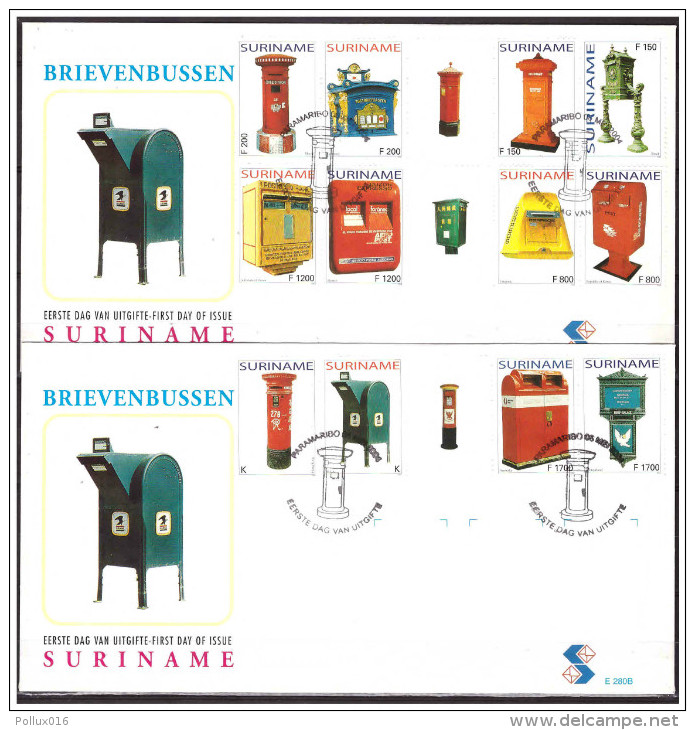 Surinam / Suriname 2004 FDC 280ab Brievenbus Mailbox Briefkasten Boîte Aux Lettres Gutterpair - Suriname