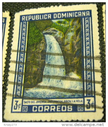 Dominican Republic 1947 Jimenoa Waterfall 3c - Used - Dominican Republic