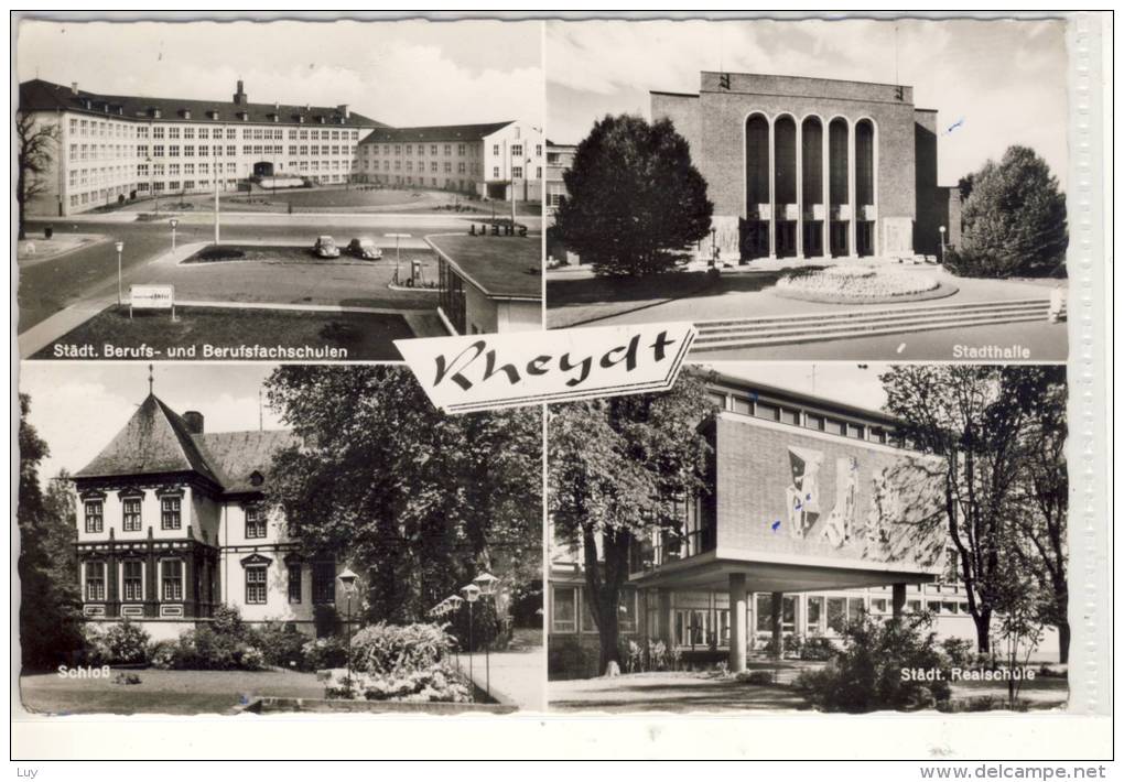 RHEYDT - Mehrbildkarte M Schulen, Schloß, Stadthalle - Moenchengladbach