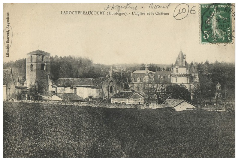 24-152B - Ct. Mareuil - LA ROCHEBEAUCOURT ET ARGENTINE - L'Eglise Et Le Château - Autres & Non Classés