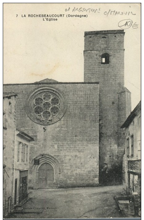 24-154B - Ct. Mareuil - LA ROCHEBEAUCOURT ET ARGENTINE - L'Eglise - Autres & Non Classés