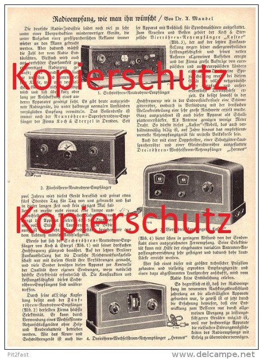 Original Zeitungsbericht - 1929 - Radios , Radioempfang Wie Man Ihn Wünscht , Radio , Volksempfänger  !!! - Literature & Schemes