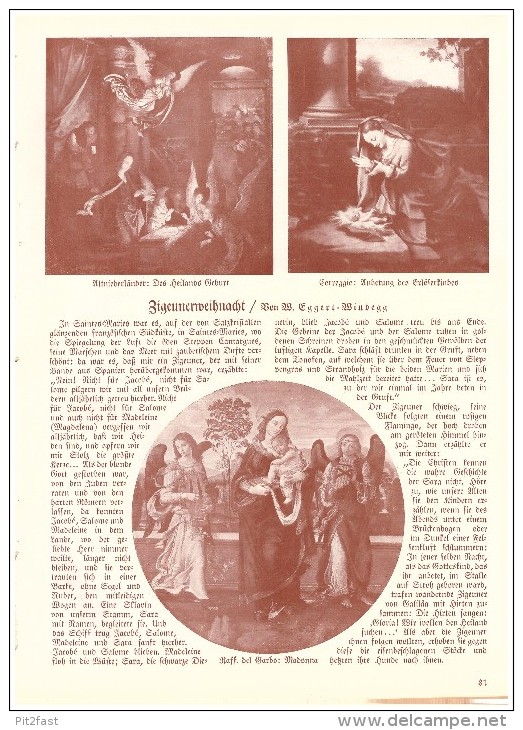 Original Zeitungsbericht - 1929 - Zigeunerweihnacht , Saintes-Maries-de-la-Mer , Weihnachten , Madonna !!! - Maria Und Josef