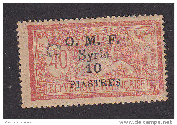 French Syr, Scott #69, Mint Never Hinged, French Stamp Surcharged And Overprinted, Issued 1920 - Neufs