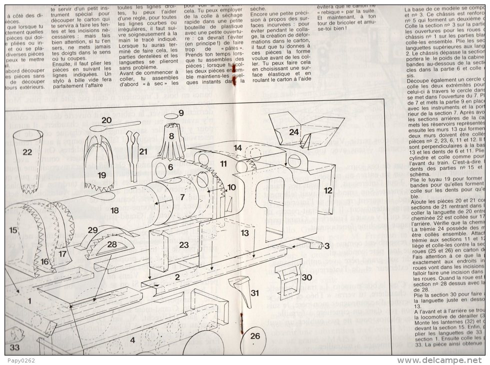 277 I ) MAQUETTE A CONSTRUIRE - LA LOCOMOTIVE - Carton / Lasercut