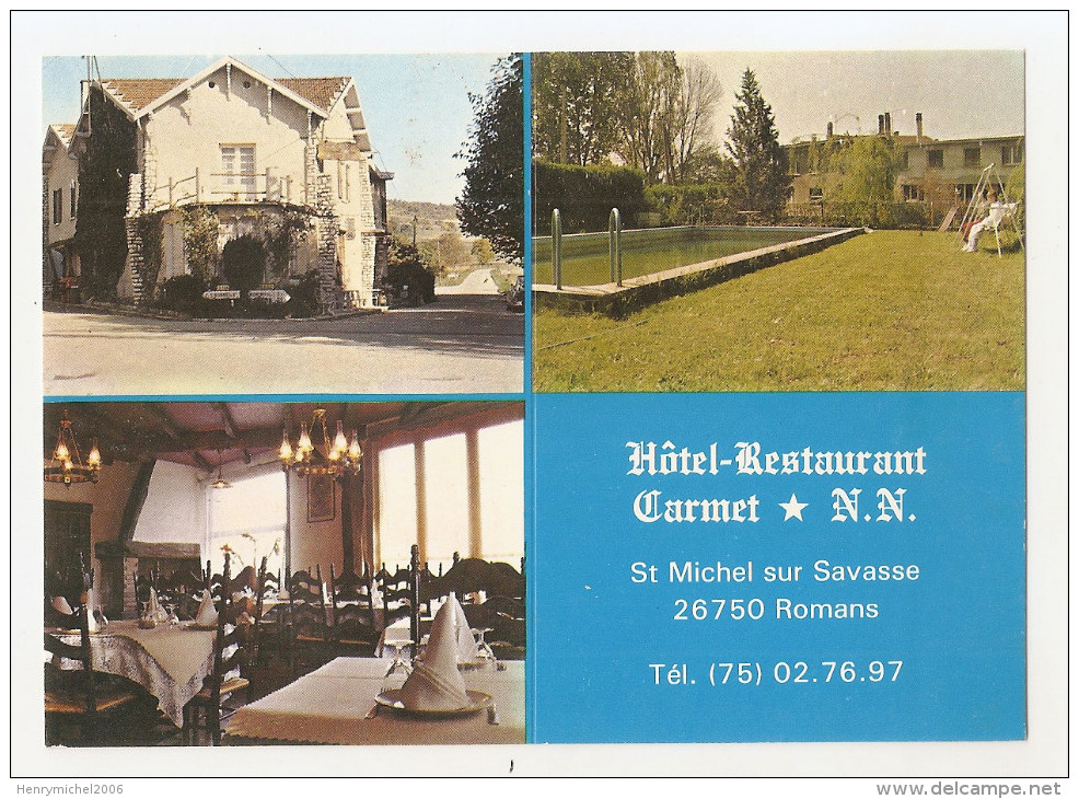 Drome - 26 - Romans - Hotel Restaurant Carmet St Michel Sur Savasse - Romans Sur Isere
