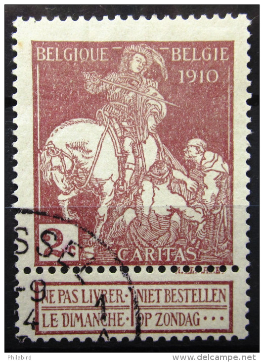 BELGIQUE               N° 89             OBLITERE - 1910-1911 Caritas