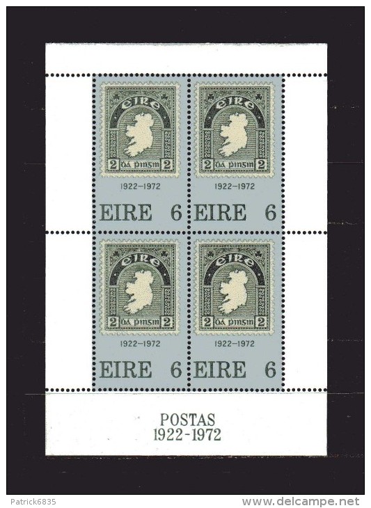 Irlanda - Eire ** - 1972 - 50° Anniversaire Du Timbre Irlandais,  BF. 1.   MNH - Hojas Y Bloques