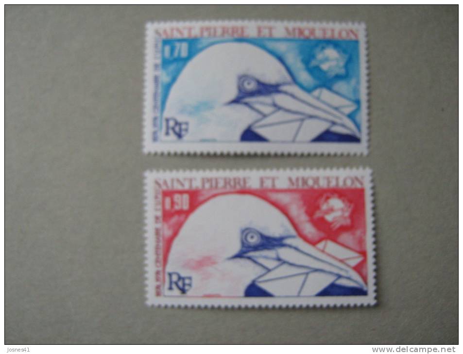 1974  S P M  P 434/435  **  CENTENAIRE DE L U P U  OISEAU - Unused Stamps
