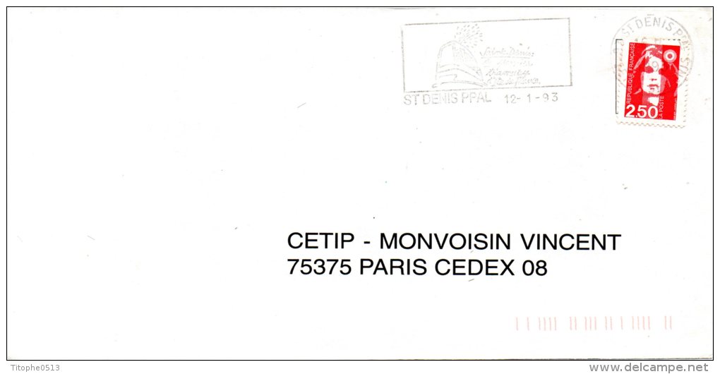 FRANCE. Enveloppe Ayant Circulé Avec Flamme De 1993. Tramway De Saint-Denis. - Tranvie
