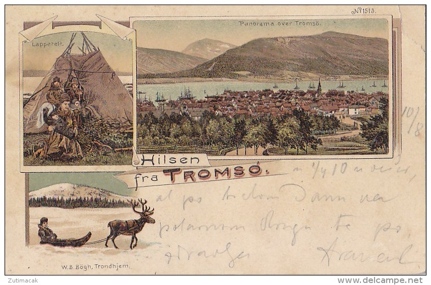 Norway - Hilsen Fra Tromso - Litho 1899 - Norvège