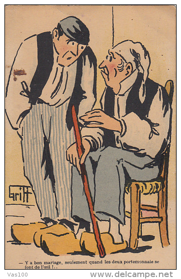 CPA ILLUSTRATION, GRIFF- TWO OLD MEN - Griff